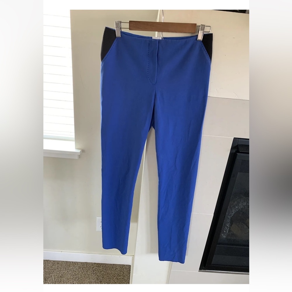 Armani Collezioni Blue Pants with Black Side Panels